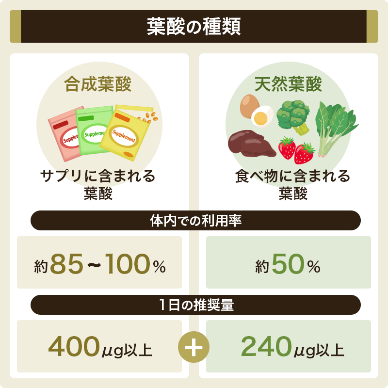 葉酸は2種類！厚生労働省がおすすめするのはサプリでの「合成葉酸」摂取