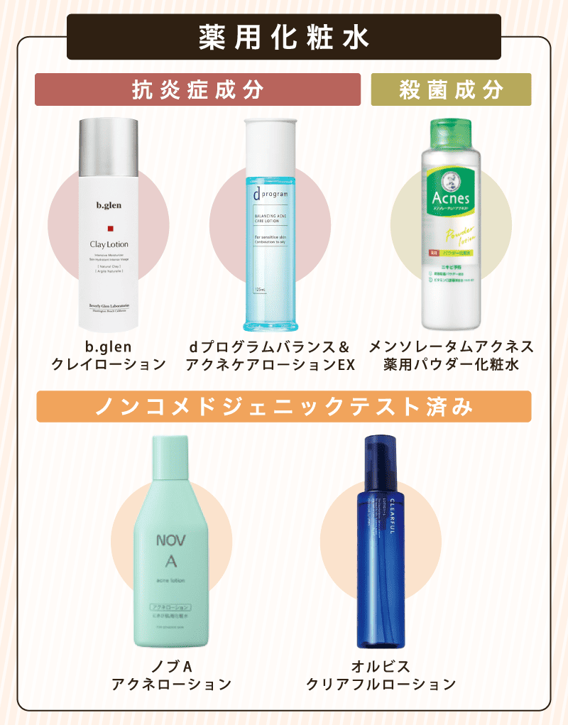 ニキビケアにおすすめの化粧水