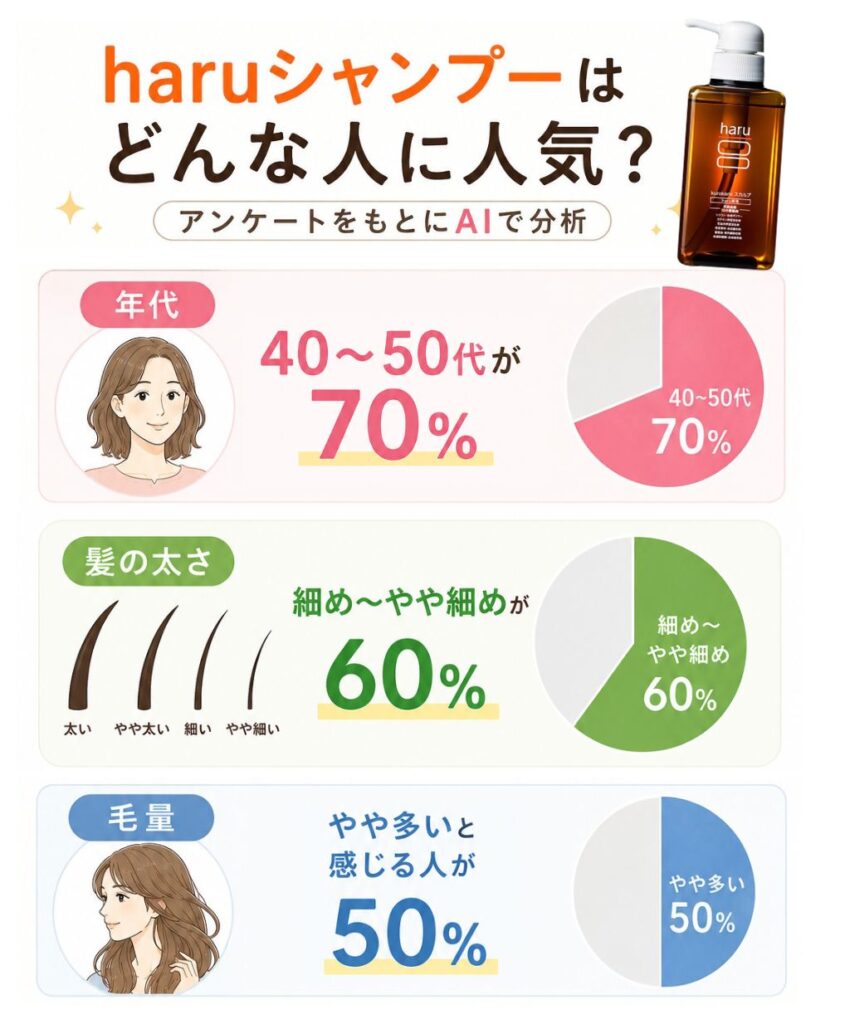 haruシャンプーはどんな人に人気?