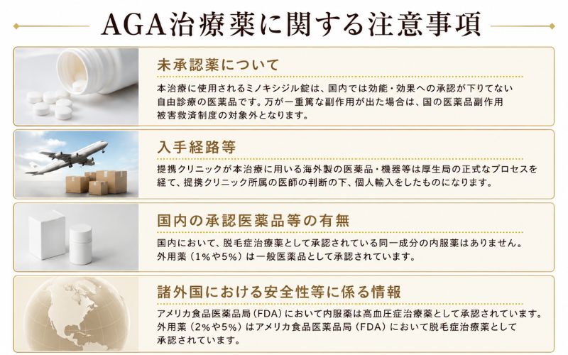 AGA治療薬に関する注意事項